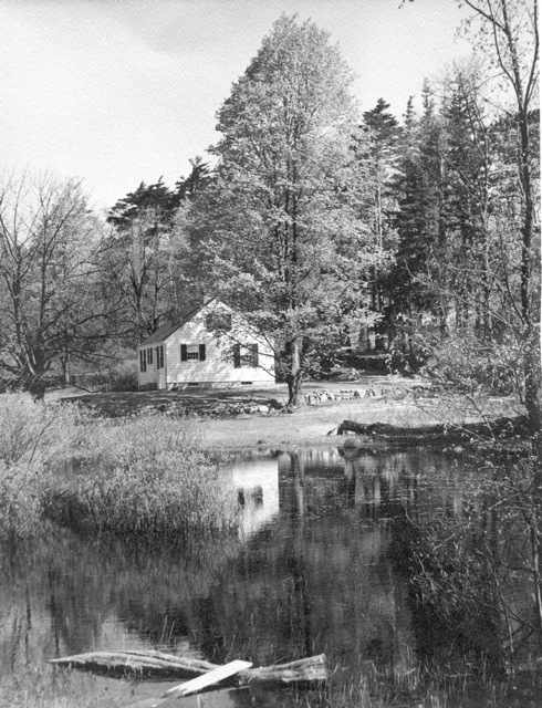 1941 photo of pond and house at 120 Nichols St, Danvers